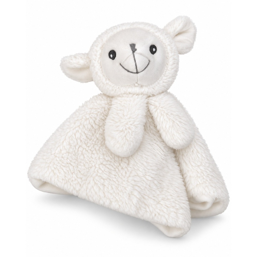 Manhattan Kids Plush Lamb Sheep lovey Baby Security Blanket Fleece White Throw